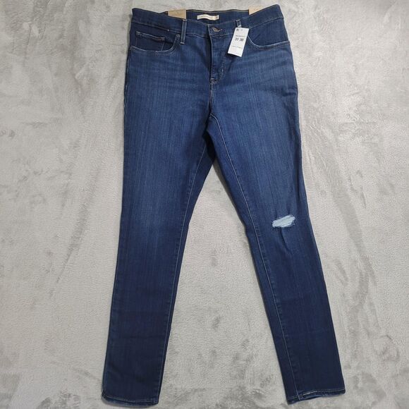 Levi's Denim - Levi's 311 Shaping Skinny Jeans Womens 31x30 Blue Med Wash Distressed Stretch
